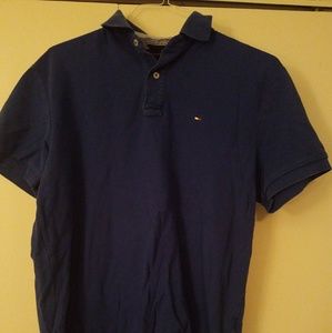 Tommy Hilfiger - [M] blue polo, *throwback*